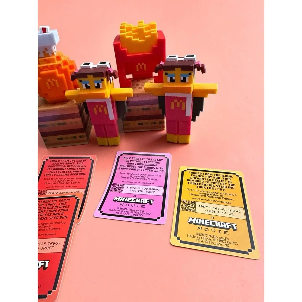 McDonald's Minecraft Happy Meal Toy Lot Pixel Figures Grimace